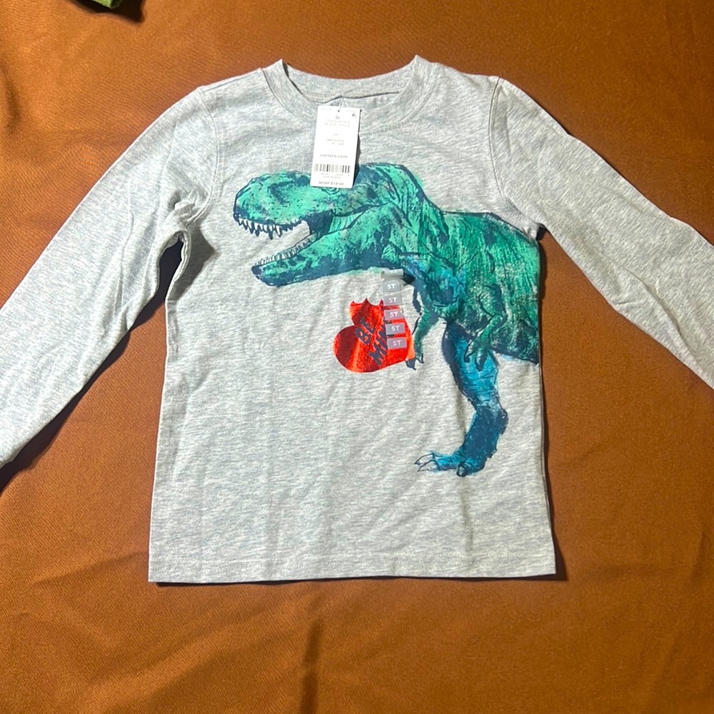 Carters 5T Valentines Dino Shirt
